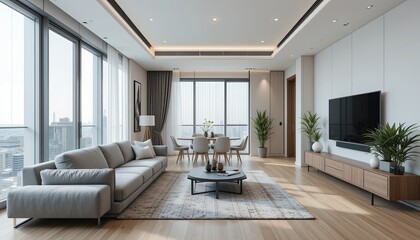 Fototapeta premium Contemporary apartment interior photo