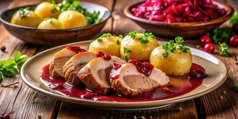 Succulent Polish pork tenderloin: a family dinner, beautifully photographed, using a traditional recipe.