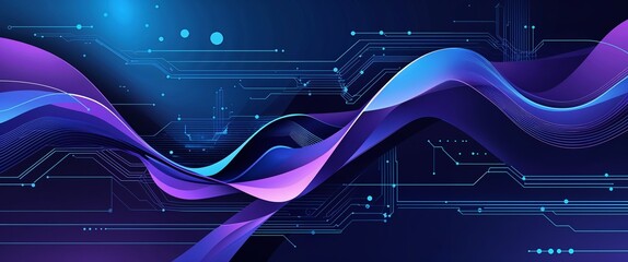 A futuristic, high-tech abstract digital background depicting the intersection of finance and technology, ideal for fintech presentations, scientific research, and business proposals.