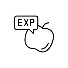 Expired fruit outline icons, minimalist vector illustration ,simple transparent graphic element .Isolated on white background