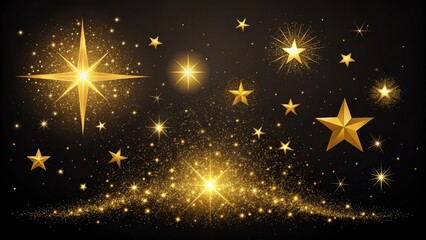 Golden Stars and Sparkling Dust A Celestial Celebration