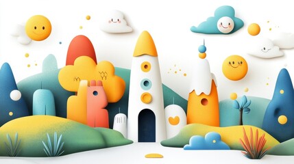 Vibrant Abstract Landscape