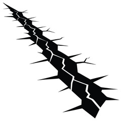 broken wall with broken glass