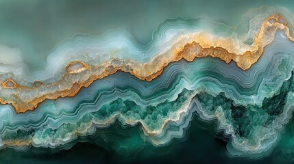 Teal and Gold Marble Texture, Abstract Design, for Interior Design