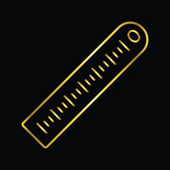 gold color ruler, icon, flat, sticker label minimalist design for digital and print projects
 Graphic Design Icons Making a Huge Impact on Visual Aesthetics