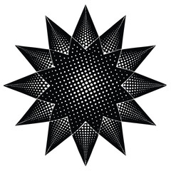 black star on white background