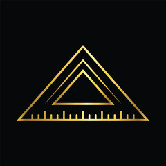 gold color ruler, icon, flat, sticker label minimalist design for digital and print projects
 Graphic Design Icons Making a Huge Impact on Visual Aesthetics