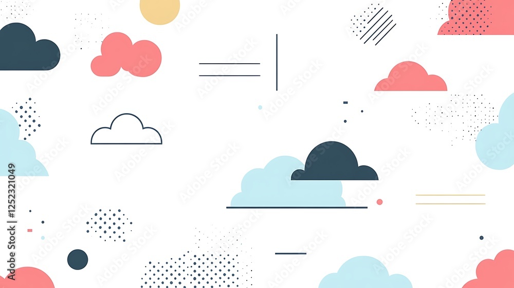 Poster abstract cloud pattern pastel color background design