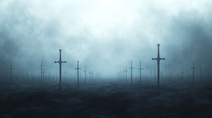 A Misty Battlefield of Swords