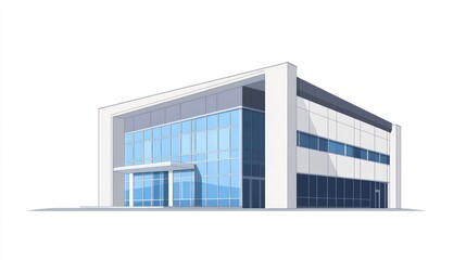 Modern Office Building Illustration (1)
