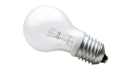 Clear lightbulb, studio shot, white background, energy efficiency concept