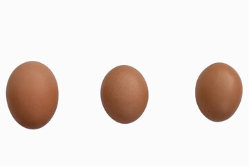 Chicken egg isolated on white background