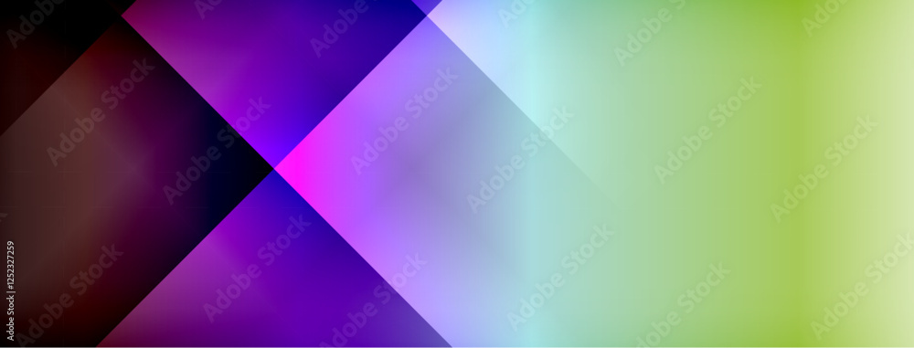 Poster Dynamic shadow lines with gradient colors geometric background