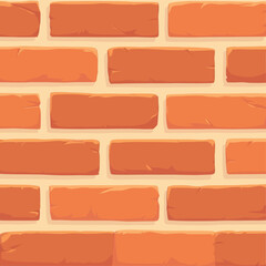 Cartoon Orange Brick Wall Texture