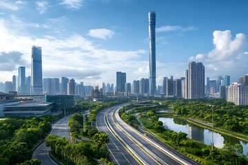 Obraz premium View of Shanghai Pudong skyscrapers in Shanghai, China