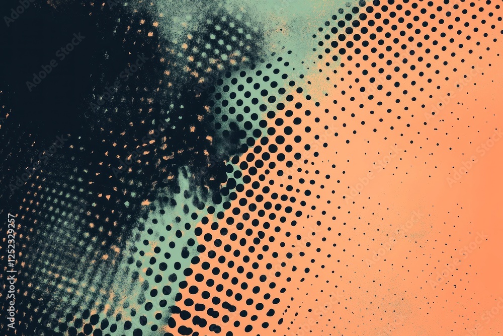 Poster abstract color pattern with textured dots and gradients