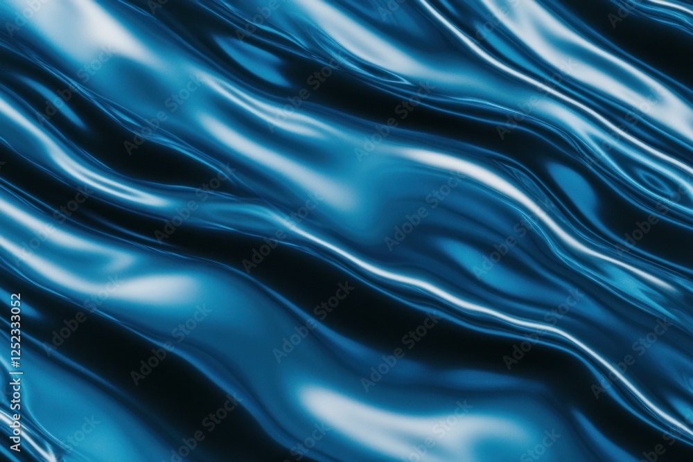 Poster abstract blue wave pattern with smooth flowing texture, ideal for backgrounds and designs