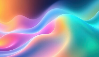 Obraz premium Vibrant colorful abstract waves in gradient hues