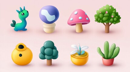 Colorful Cartoon Elements