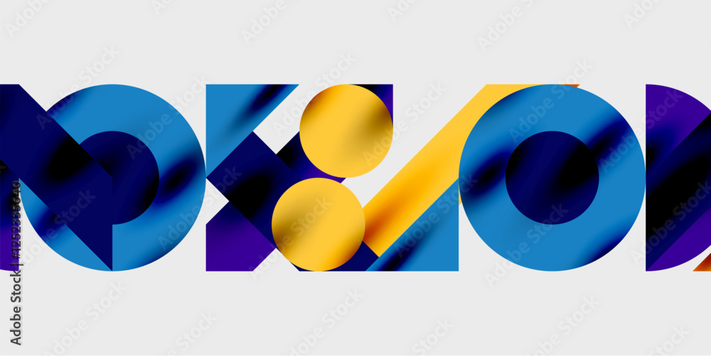 Aufkleber vibrant abstract background circles with smooth gradients, creating a dynamic and modern design. ide