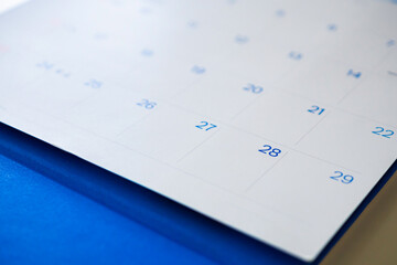 calendar page date background business planning appointment meeting concept