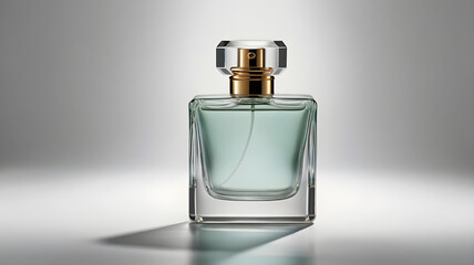Elegant Perfume Bottle with Golden Cap - Premium Fragrance Design