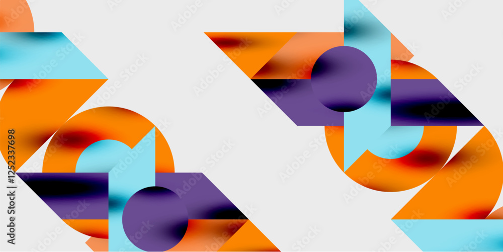 Poster vibrant abstract background circles with smooth gradients, creating a dynamic and modern design. ide