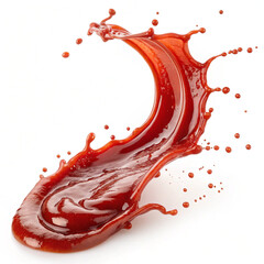 red liquid splash isolated on white