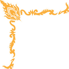 Thai art corner border