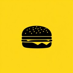 Simple black and yellow hamburger icon