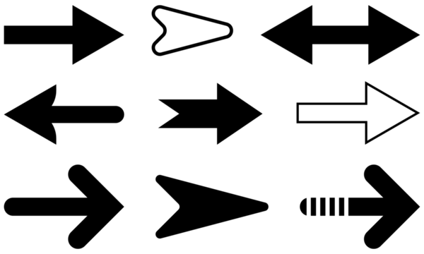 arrow icons set