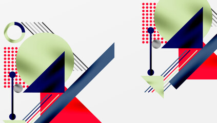 Obraz premium Geometric background showcasing sharp lines, contrasting colors, and minimalistic shapes