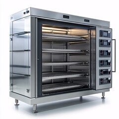 Stainless Steel Commercial Multi Rack Oven Displayed Open