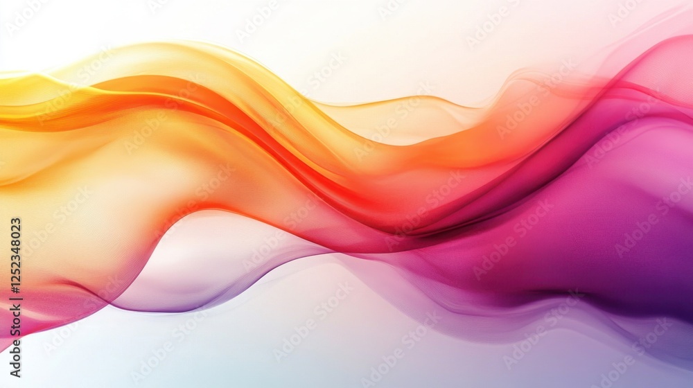 Aufkleber colorful abstract wave background with flowing gradient lines