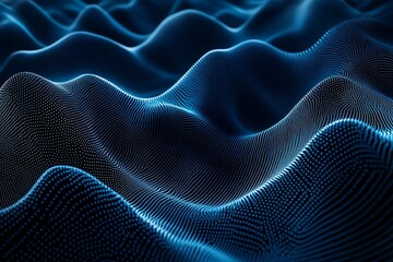 Obraz premium Abstract blue wavy background.