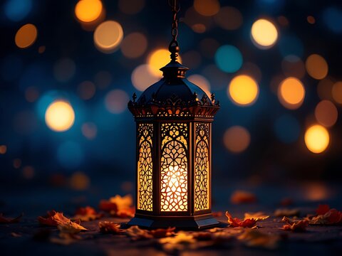 lantern with bokeh background. Ramzan lantern 