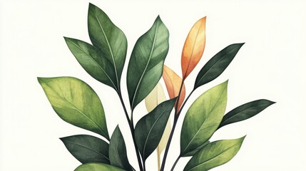 Vibrant Green Foliage Art