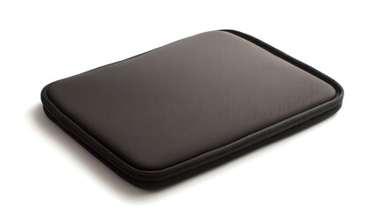 Dark gray laptop sleeve on white background; e-commerce product shot