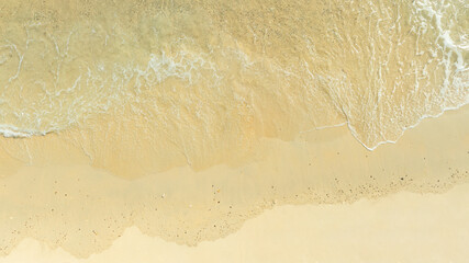 nature of the beach and sea Summer with sunshine, sandy beaches, clear blue waters sparkling against the blue sky. On an island with good ecology and environment Background for summer vacation