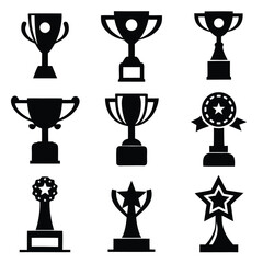 Fototapeta premium riumphant Trophies in Striking Silhouettes