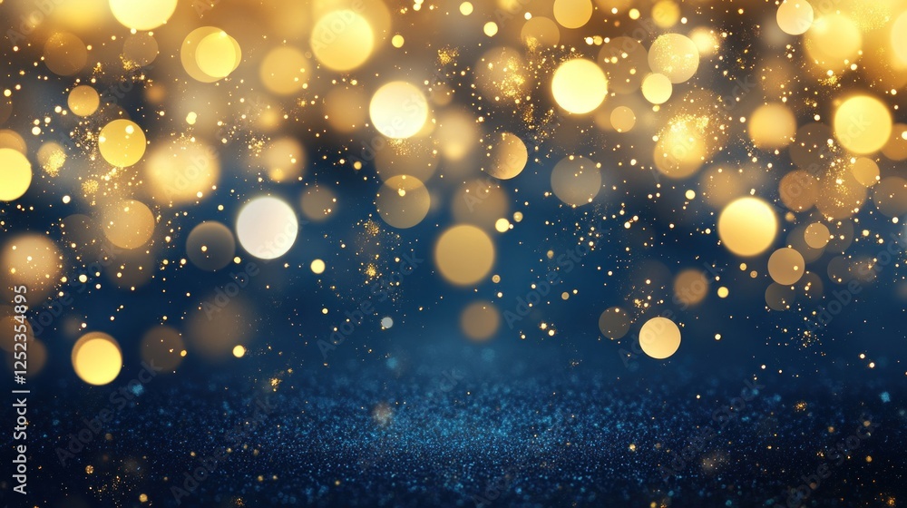 Poster glimmering bokeh lights creating a festive atmosphere