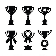 Silhouette Set of Majestic Trophies