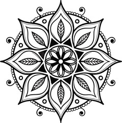 black and white special mandala 