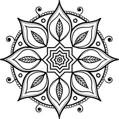 seamless floral mandala pattern