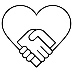 heart in hand vector