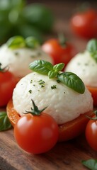 ki basil mozzarella cheese olated red background set tomatoes mozzarella collection mozzarella tomatoes cheese tomatoes green white vegetarian dinner isolated closeup vegetable basil food italian
