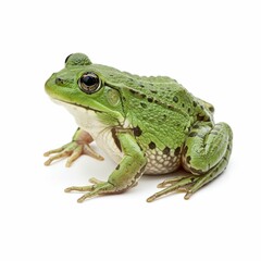 Fototapeta premium Common Water Frog in front of a white background 