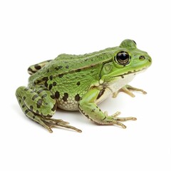 Fototapeta premium Common Water Frog in front of a white background 