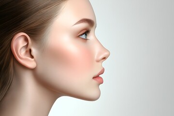 Portrait of young woman with perfect skin