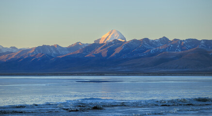 Mount Kailash and mapang yongcuo landscape in tibet, China